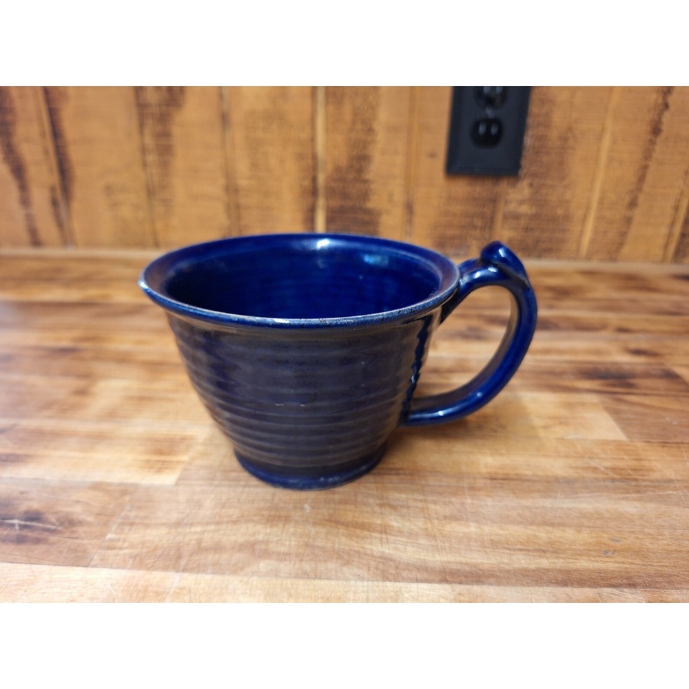 Studio Pottery Hand Thrown Mug Cobalt Blue Cottage‎ Pottery Ohio Signed EUC